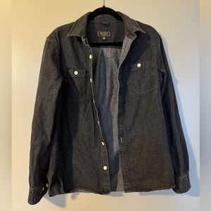 Wilder & Sons Faded Black Denim Shirt - Medium